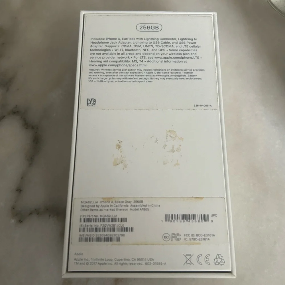 iPhone X Space grey 256GB Used